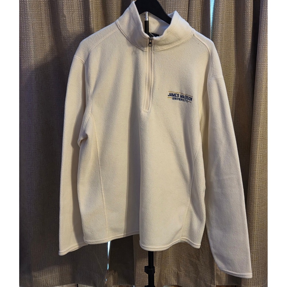 MV‎ Sport James Madison University Quarter Zip Pullover Women's Size XL White